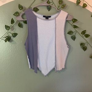 Blue crop top tank top